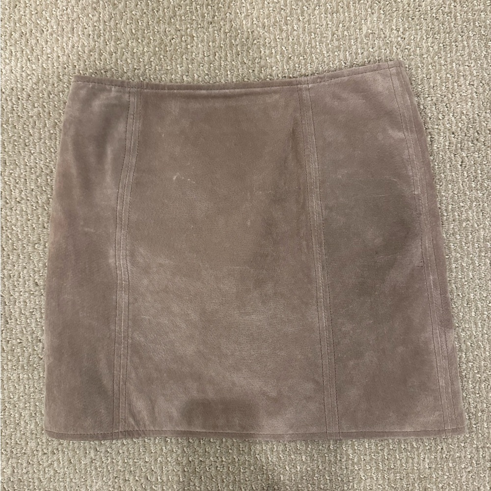 BlankNYC Tan Suede Skirt